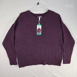 Jessica Simpson Women's XL Ribbed Knit Sweater Purple NWT